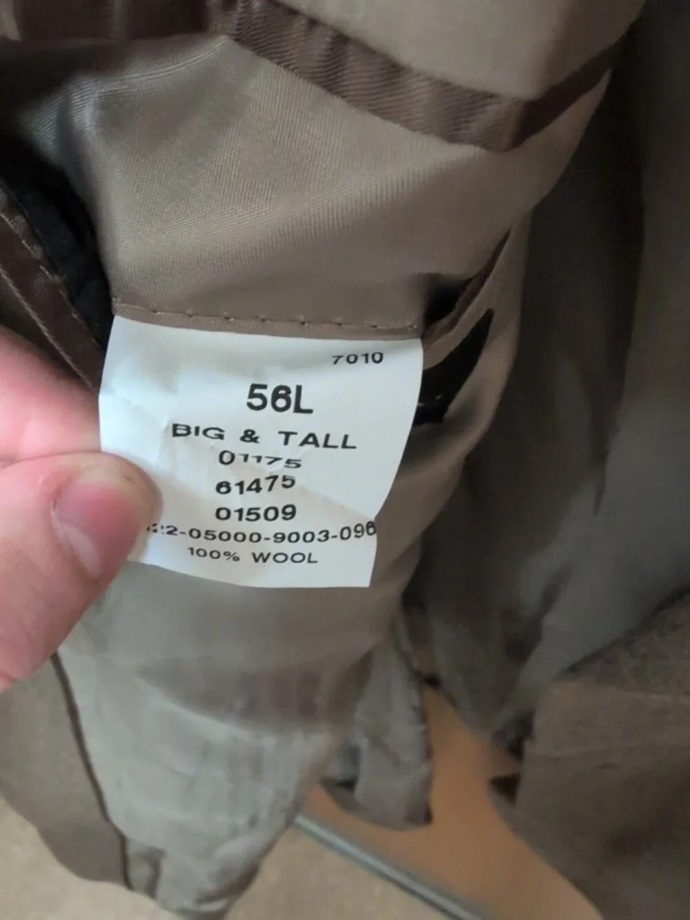 Jos‎ A Bank Suit Jacket 56L Brown Solid 100% Wool Two Button Blazer Sport Coat